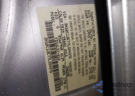 2007 Nissan Versa 1.8Sl from USA, damaged, VIN 3N1BC13E77L354370